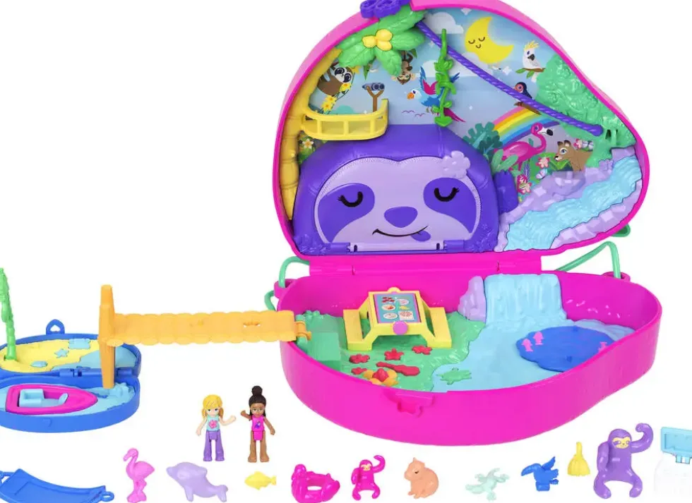 POLLY POCKET - COFFRET 2 EN 1 LA FAMILLE DES PARESSEUX