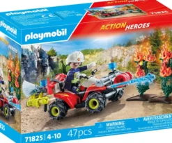 POMPIER AVEC QUAD ET ARBUSTES ENFLAMMES - 71825
