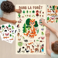 POPPIK DISCOVERY - POSTER A STICKER - LA FORET