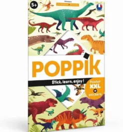 POPPIK DISCOVERY - POSTER A STICKER - LES DINOSAURES