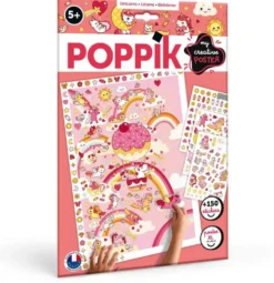 POPPIK - POSTER CREATIF A STICKER - LICORNES