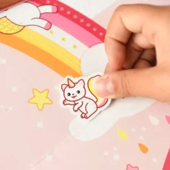 POPPIK - POSTER CREATIF A STICKER - LICORNES