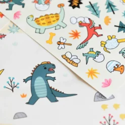 POPPIK - POSTER CREATIF A STICKER - DINOSAURES