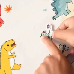 POPPIK - POSTER CREATIF A STICKER - DINOSAURES