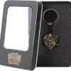PORTE-CLE D20 VIEIL OR AVEC LOT DE 7 MINI DES METAL 5MM