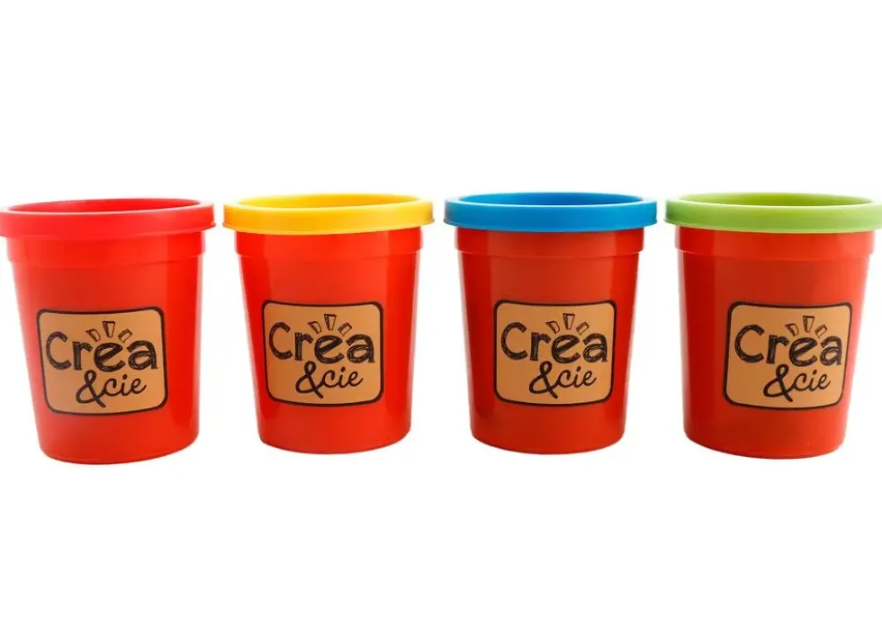 4 POTS DE PATE A MODELER - COULEURS PRIMAIRES