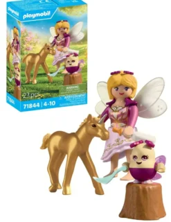 POULAIN LICORNE DORE AVEC FEE - 71844