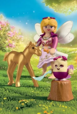 POULAIN LICORNE DORE AVEC FEE - 71844