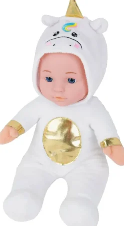 POUPON 30 CM - PYJAMA BLANC LICORNE