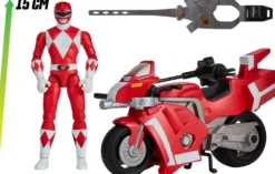 POWER RANGERS - VEHICULE TYRANOSAURE AVEC FONCTION ET FIGURINE 15 CM ROUGE