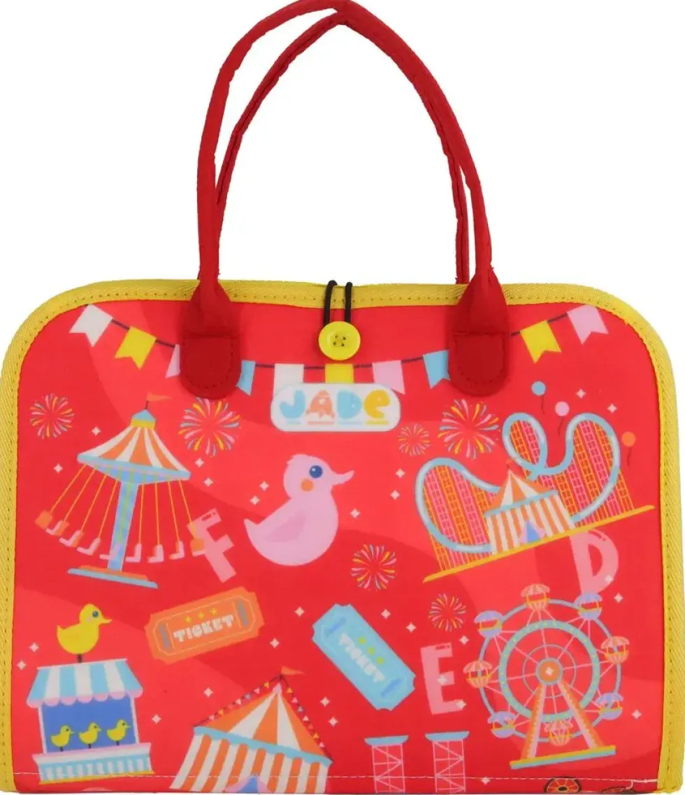 PRES/ POCHETTE 7 ACTIVITES - LA FABRIQUE DES MOTS -THEME DE LA FETE FORAINE - MONTESSORI - 28X5X33 CM - APD 5 ANS