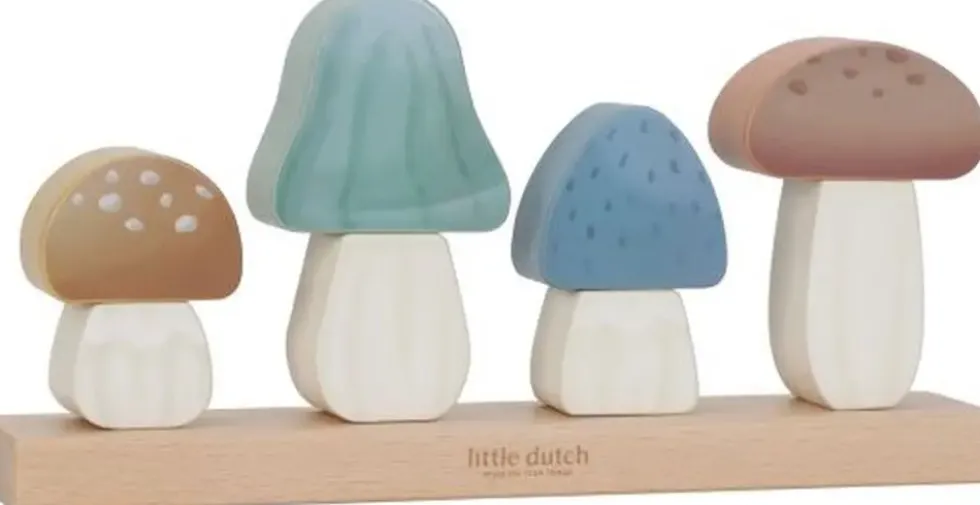 PUZZLE CHAMPIGNONS A EMPILER EN BOIS FSC - FOREST FRIENDS