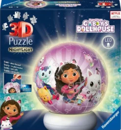 PUZZLE 3D BALL 72 PIECESILLUMINE GABBY ET LA MAISON MAGIQUE