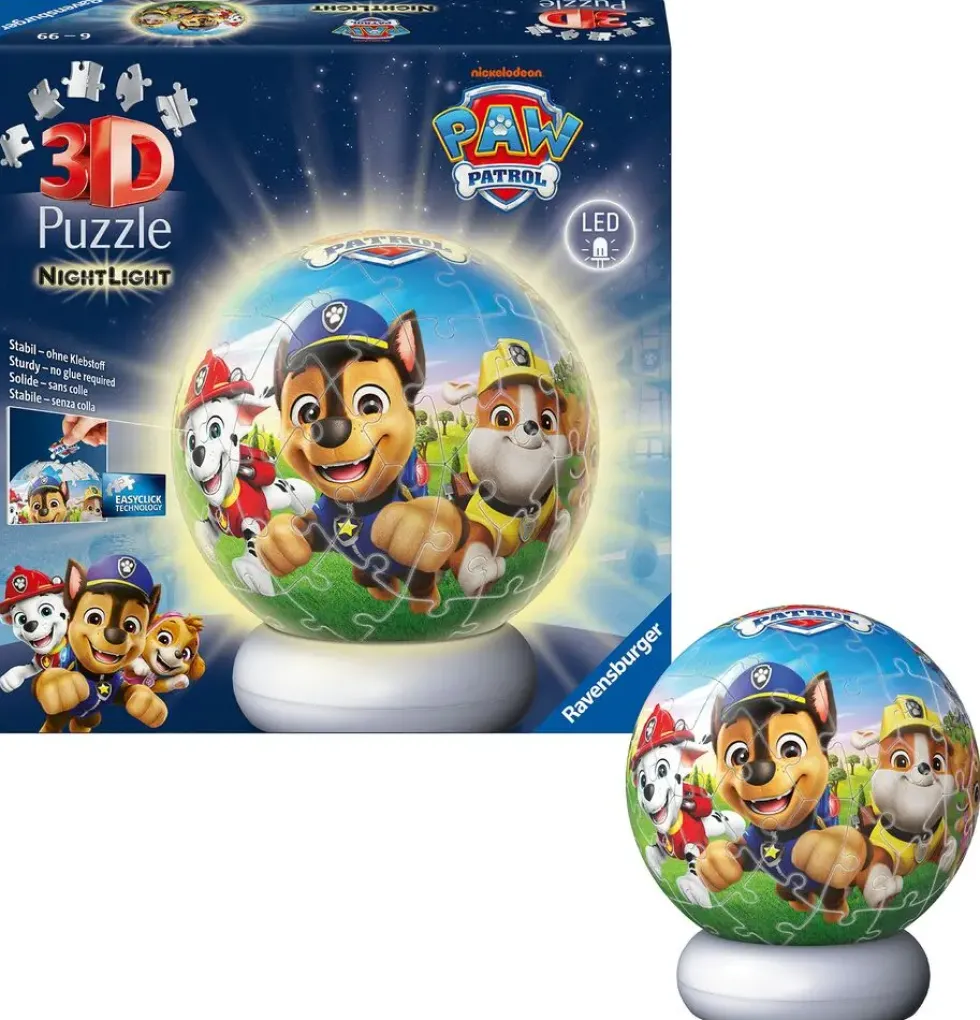 PUZZLE 3D BALL 72 PIECESILLUMINE - PAT'PATROUILLE