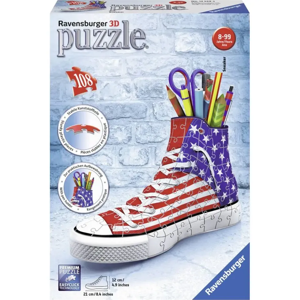 PUZZLE 3D 108 PIECES SNEAKER AMERICAN STYLE