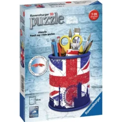 PUZZLE 3D POT A CRAYONS 54 PIECES UNION JACK