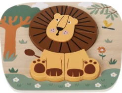 PUZZLE EN BOIS - CHAT ET LION