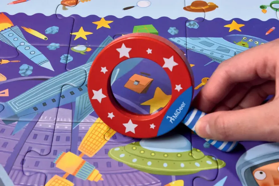 PUZZLE 2 EN 1 - DÉTECTIVE ESPACE 42 PIECES
