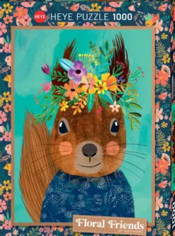 PUZZLE FLORAL FRIENDS SWEET SQUIRREL - 1000 PIECES