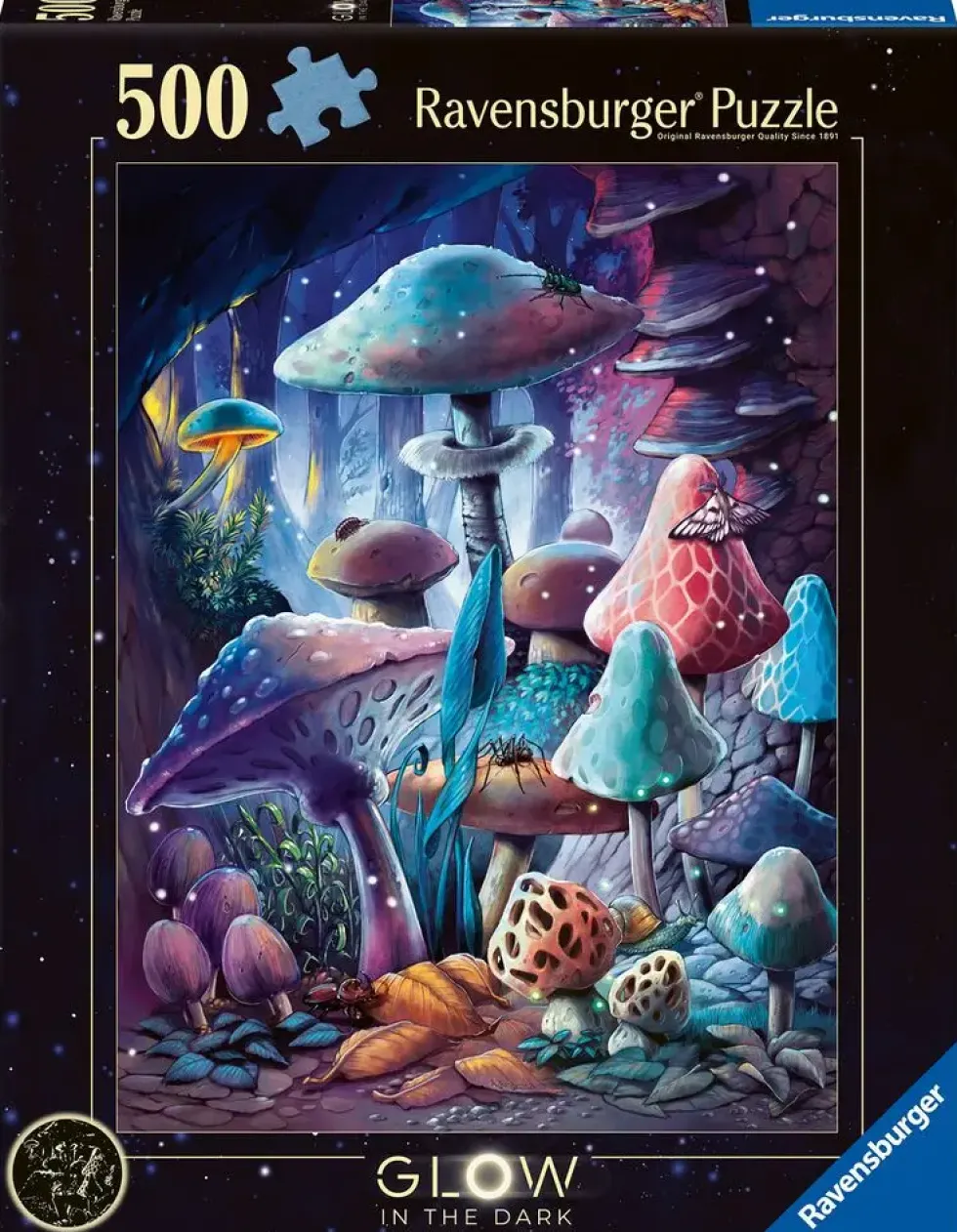 PUZZLE GLOW IN THE DARK 500 PIECESCHAMPIGNONS