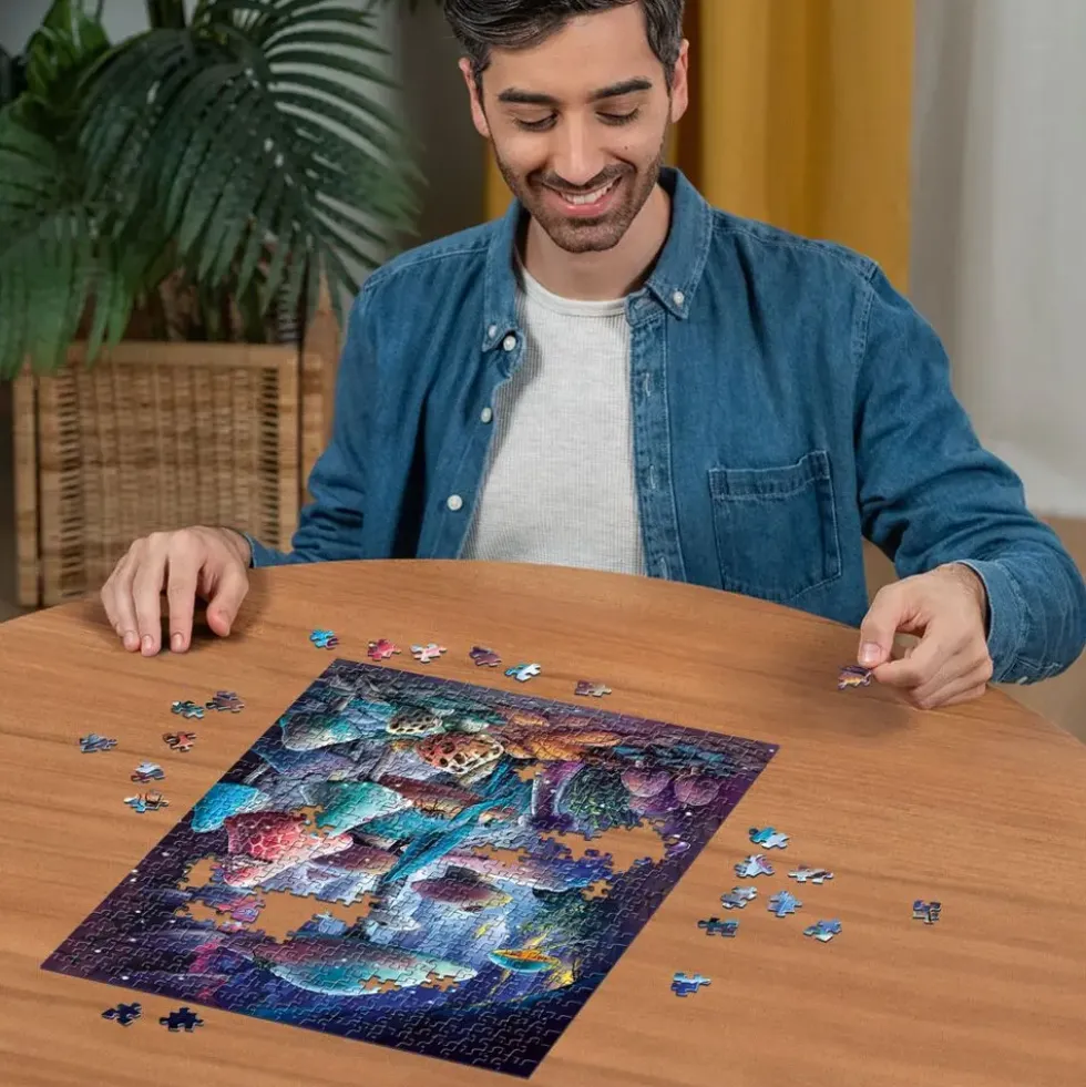 PUZZLE GLOW IN THE DARK 500 PIECESCHAMPIGNONS