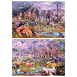 PUZZLE JUNIOR 2 X 100 ANIMAUX SAUVAGES