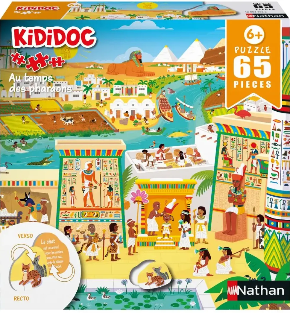 PUZZLE KIDIDOC - L'EGYPTE DES PHARAONS -65 PIECES