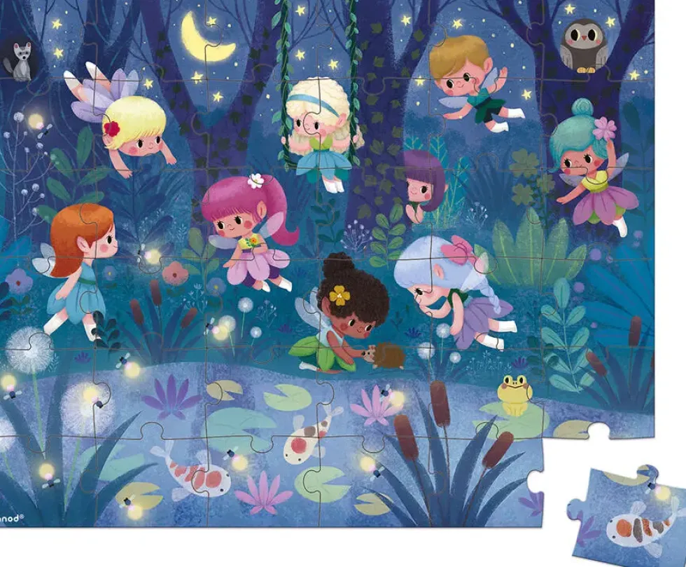 PUZZLE LES FEES ET NENUPHARS - 36 PIECES