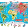 PUZZLE MONDE MAGNETIQUE - 92 PIECES