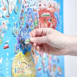 PUZZLE MONDE MAGNETIQUE - 92 PIECES