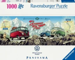 PUZZLE 1000 PIECES - A TRAVERS LES ALPES EN VW