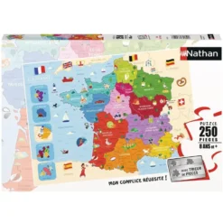 PUZZLE 250 PIECES - CARTE DE FRANCE