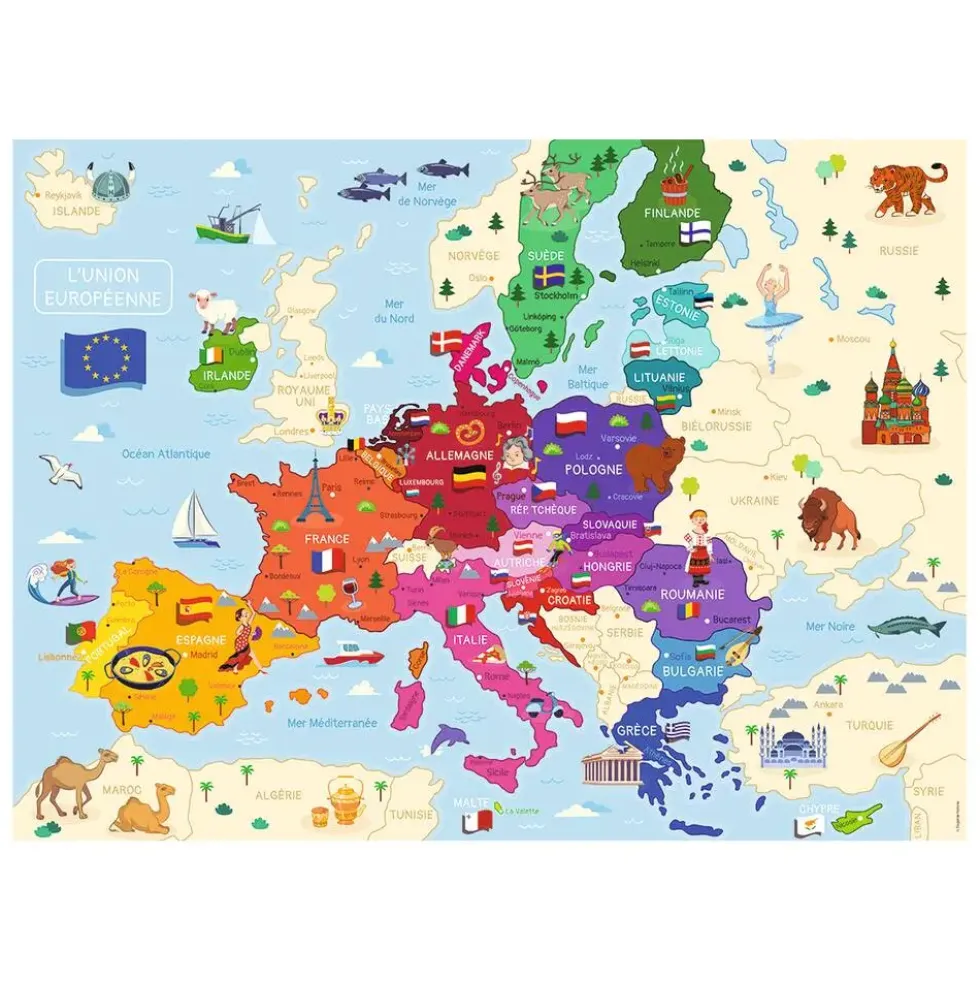 PUZZLE 250 PIECES - CARTE D'EUROPE
