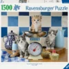 PUZZLE 1500 PIECES - CHATONS DANS LA CUISINE