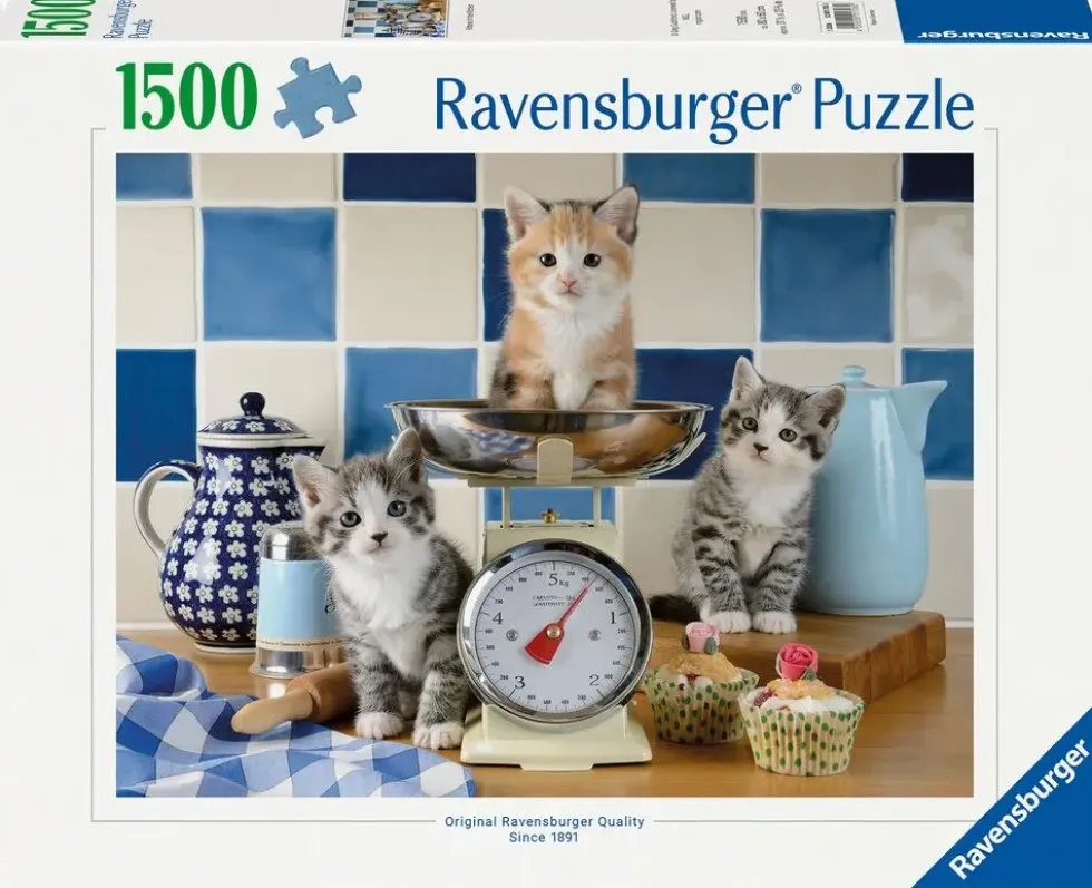 PUZZLE 1500 PIECES - CHATONS DANS LA CUISINE