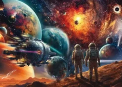 PUZZLE 1000 PIECES - COSMOS MULTICOLORE : VOYAGE DANS L’ESPACE