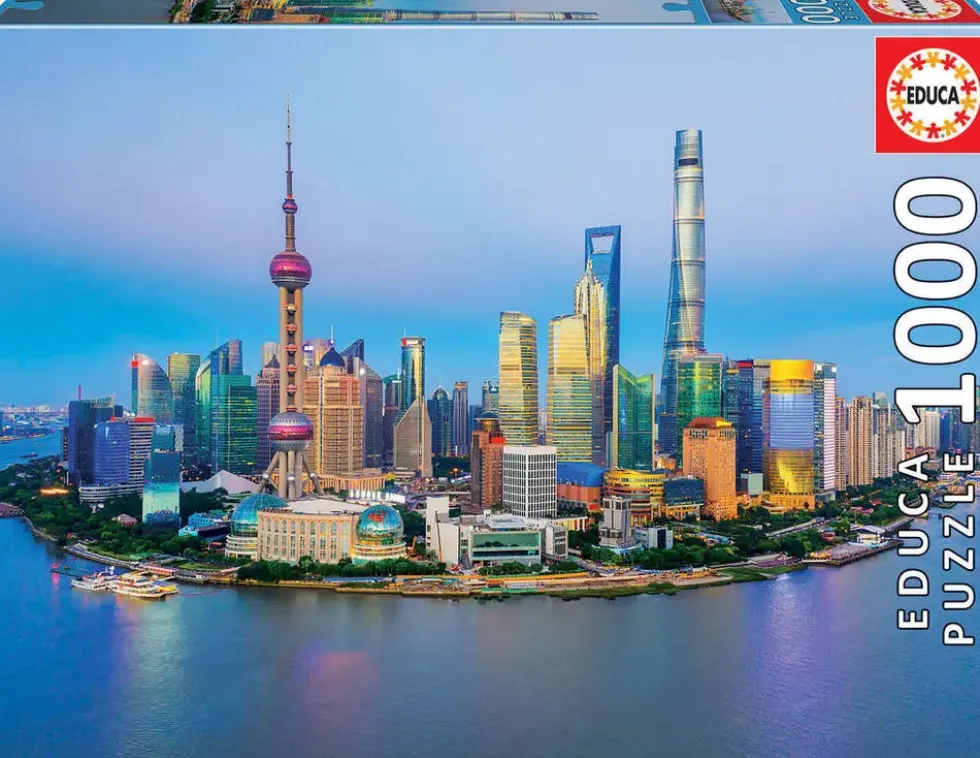 PUZZLE 1000 PIECES - COUCHER DE SOLEIL A SHANGHAI