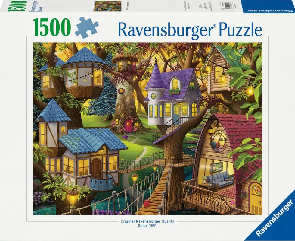 PUZZLE 1500 PIECES CREPUSCULE A LA CIME DES ARBRES