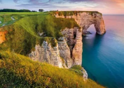 PUZZLE 1000 PIECES - DES RACINES ET DES AILES - VUE SUR LES FALAISES D'ETRETAT