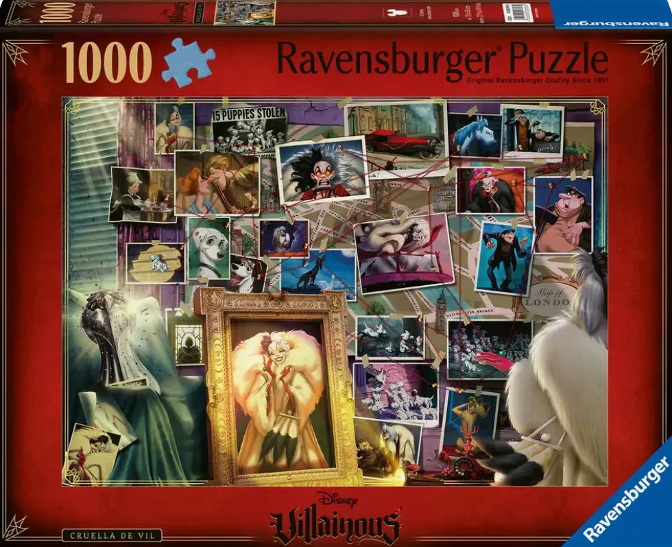 PUZZLE 1000 PIECES - DISNEY VILLAINOUS - CRUELLA D'ENFER