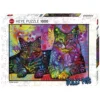 PUZZLE 1000 PIECES JOLLY PETS DEVOTED 2 CATS HEYE