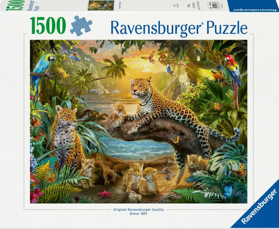 PUZZLE 1500 PIECES - LEOPARDS DANS LA JUNGLE