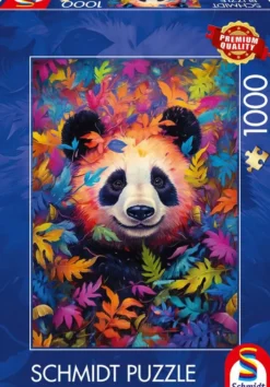 PUZZLE 1000 PIECES - LE PANDA DANS LA FORET ARC-EN-CIEL