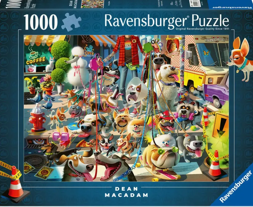 PUZZLE 1000 PIECESLE PROMENEUR DE CHIENS