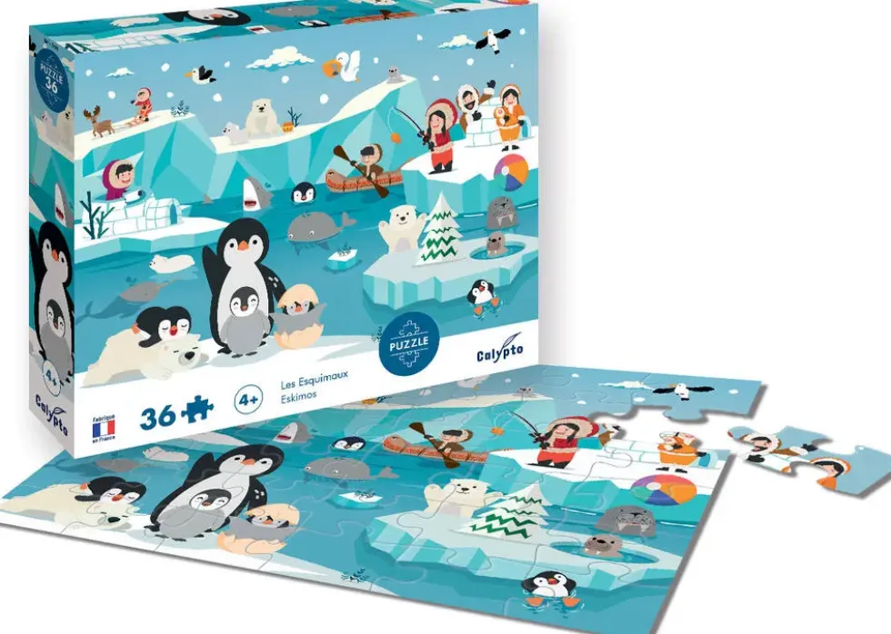 PUZZLE 36 PIECES - LES ESQUIMAUX