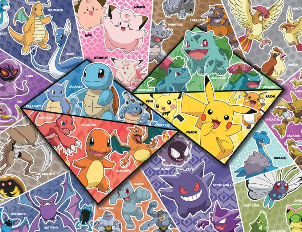 PUZZLE 2000 PIECES - LES 16 TYPES DE POKEMON