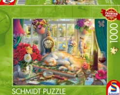 PUZZLE 1000 PIECES - L’HEURE DU PUZZLE POUR LE CHAT