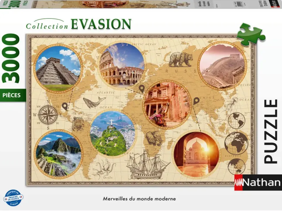 PUZZLE 3000 PIECES - MERVEILLES DU MONDE MODERNE