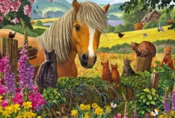 PUZZLE 150 PIECES - MIGNONS VISITEURS DANS LA PRAIRIE
