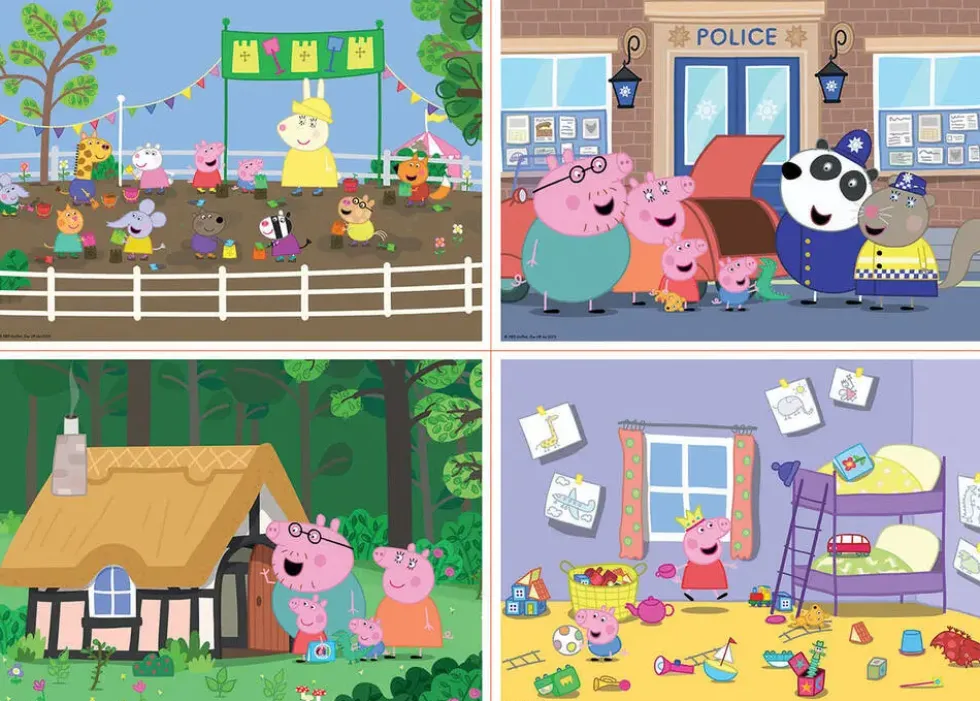 PUZZLE - 20-40-60-80 PIECES - MULTI 4 JUNIOR PEPPA PIG